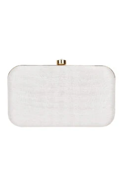 Designer White With Marigold And Coral Pink Floral Embroidery Clutch 8 Designer White With Marigold And Coral Pink Floral Embroidery Clutch -One Minutesaree Shop ADCL2153A 2