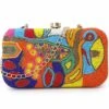Designer Abstract Beaded Multi-color Clutch -One Minutesaree Shop ADCL2213A 1