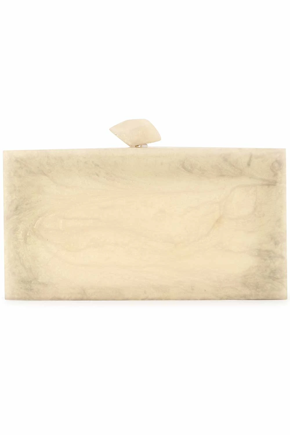 Designer Champagne & Gold Resin Floral Clutch 3 Designer Champagne & Gold Resin Floral Clutch - Image 3