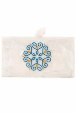 Designer Off-White & Multi-color Resin Mandala Printed Clutch 16 Designer Off-White & Multi-color Resin Mandala Printed Clutch -One Minutesaree Shop ADCL4105A 7