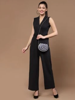 Designer Silver Metal With Blue & White Stone Work Embellished Clutch -One Minutesaree Shop ADCL5040A 8 ce264749 ed64 456c 896f ded542113846