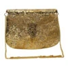 Designer Antique Metal Clutch In Gold -One Minutesaree Shop ADCL7011A