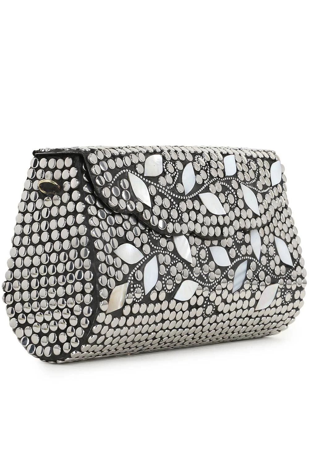 Designer Mosaic Silver & Mirror Mosaic Clutch 2 Designer Mosaic Silver & Mirror Mosaic Clutch - Image 2