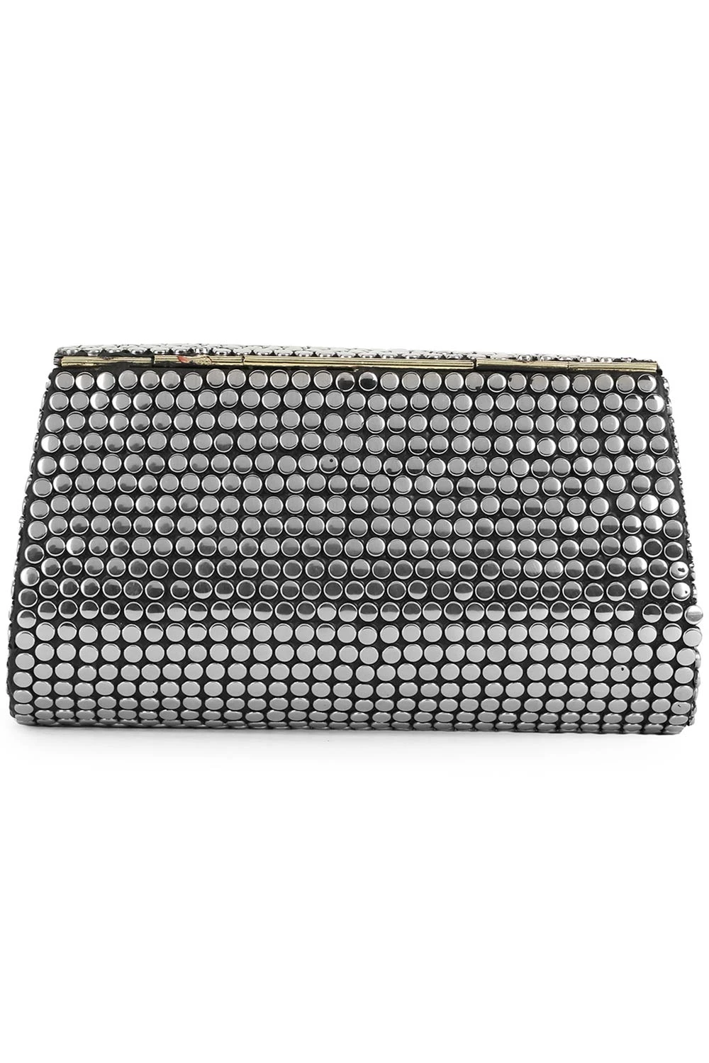 Designer Mosaic Silver & Mirror Mosaic Clutch 3 Designer Mosaic Silver & Mirror Mosaic Clutch - Image 3