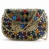 Designer Pharaoh Design Gold & Multi-color Metal Mosaic Clutch 12 Designer Pharaoh Design Gold & Multi-color Metal Mosaic Clutch -One Minutesaree Shop ADCL8502A 1