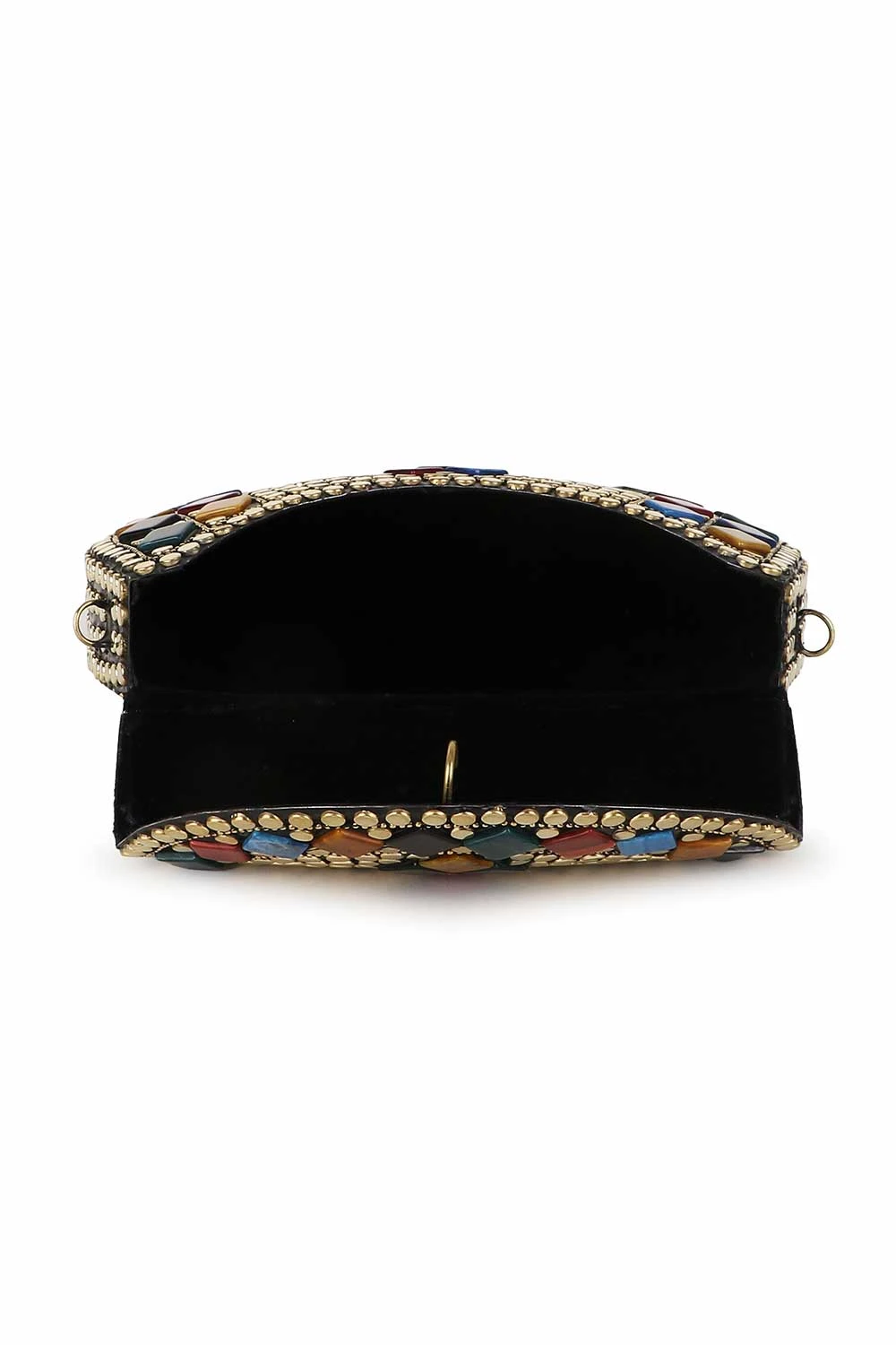 Designer Pharaoh Design Gold & Multi-color Metal Mosaic Clutch 4 Designer Pharaoh Design Gold & Multi-color Metal Mosaic Clutch - Image 4