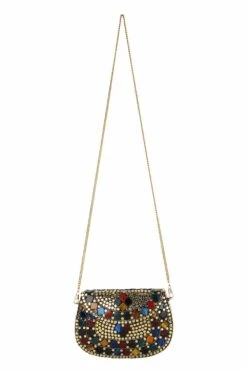 Designer Pharaoh Design Gold & Multi-color Metal Mosaic Clutch 12 Designer Pharaoh Design Gold & Multi-color Metal Mosaic Clutch -One Minutesaree Shop ADCL8502A 5