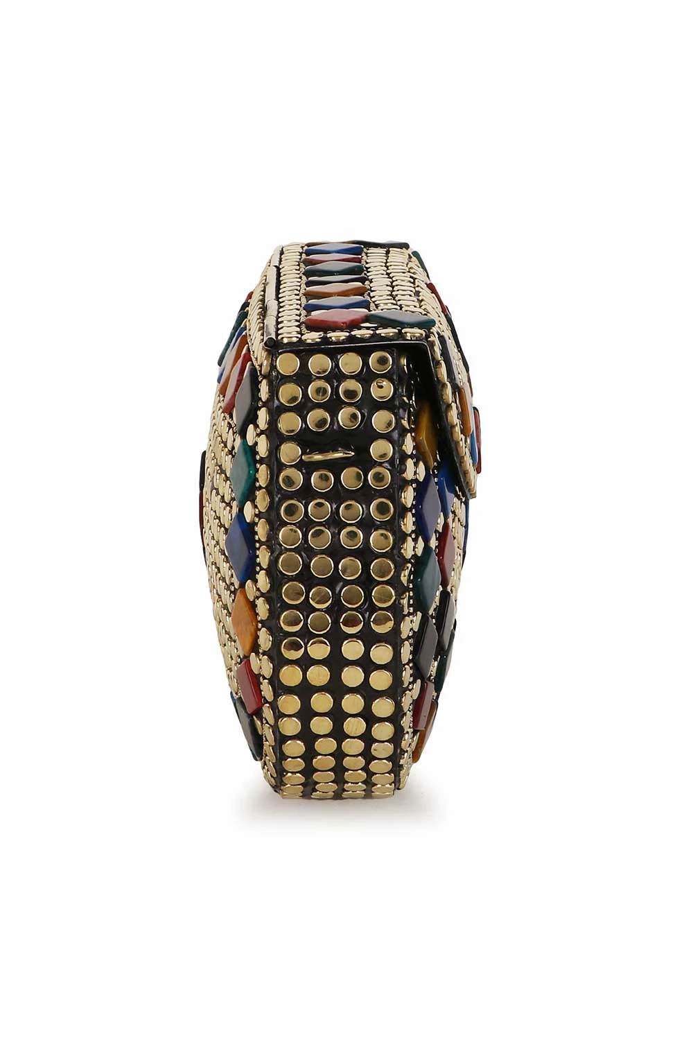 Designer Pharaoh Design Gold & Multi-color Metal Mosaic Clutch 8 Designer Pharaoh Design Gold & Multi-color Metal Mosaic Clutch - Image 8