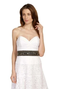 Embellished Saree Belt In Black & Gold