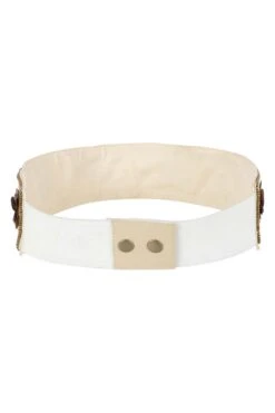 Embellished Saree Belt In Cream & Multi -One Minutesaree Shop ADKB1012A 3