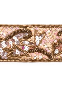 Abstract Sequined Saree Belt In Antique Gold & Multi -One Minutesaree Shop ADKB1028A 2