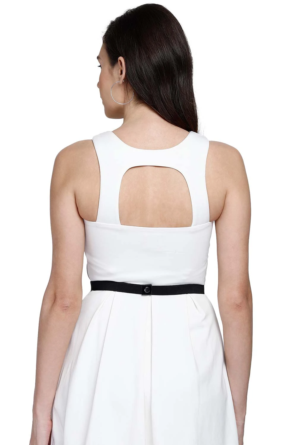 Floral Bead Work Saree Belt In Off White & Peach & Multi 2 Floral Bead Work Saree Belt In Off White & Peach & Multi - Image 2