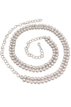 Alloy Saree Waist Belt (Kamarband) In Silver