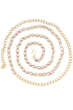 Alloy Saree Waist Belt (Kamarband) In White