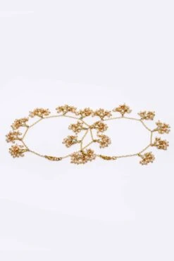 Katalia Gold & White Gold-Plated Kundan And Pearl Anklet Ghungaroo -One Minutesaree Shop DGOF22002 4