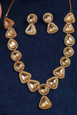 Payal Gold Toned Kundan Polki Necklace Set -One Minutesaree Shop FEMUR006 4