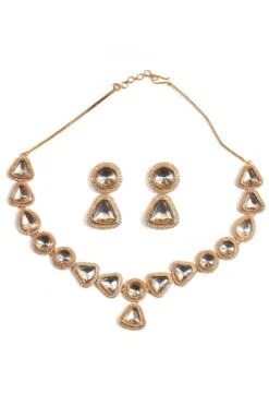 Payal Gold Toned Kundan Polki Necklace Set -One Minutesaree Shop FEMUR006 6