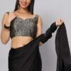 Anya Antique Gold Sequins Sleeveless Blouse -One Minutesaree Shop OMS BL BLGSQ SH005 1