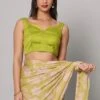 Krupa Lime Green Raw Silk Blouse -One Minutesaree Shop OMS BL RS LMGRN005