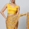 Krupa Dark Yellow Raw Silk Blouse -One Minutesaree Shop OMS BL RSYL SH004