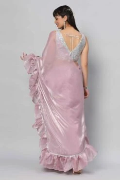 Elise Silver Sequins Sleeveless Blouse -One Minutesaree Shop OMS BL SLSQ V004 2