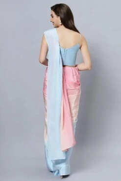 Alia Sky Blue Silk Strappy Saree Blouse -One Minutesaree Shop OMS SR ALIA01 4