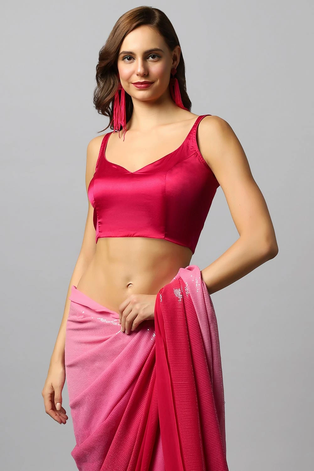 Ashley Fuscia Sweetheart Blouse 1 Ashley Fuscia Sweetheart Blouse