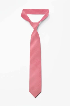 Light Pink Ethnic Plain Silk Sari Tie